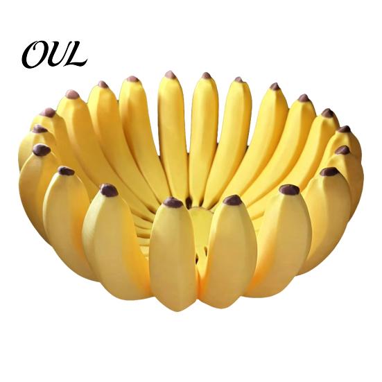 Contenant à Fruits Moderne Imprimé en 3D en Forme de Banane Plateau de Rangement, Support Bol Banane, pour Design Ludique Cuisine, Table à Manger & Entrée, Maison