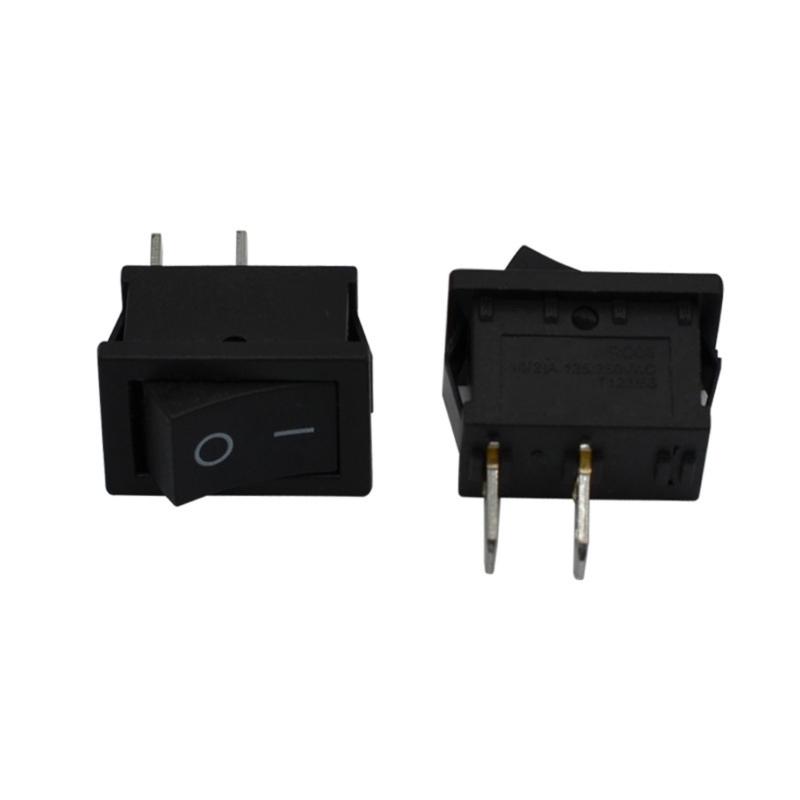 10Pcs Car Truck Boat Round Rocker 250V 3A 2-Pin ON/OFF Toggle SPST Switches Rocker Switches 2 Position
