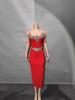 Elegant Beaded Strappy Slit Bandage Evening Gown