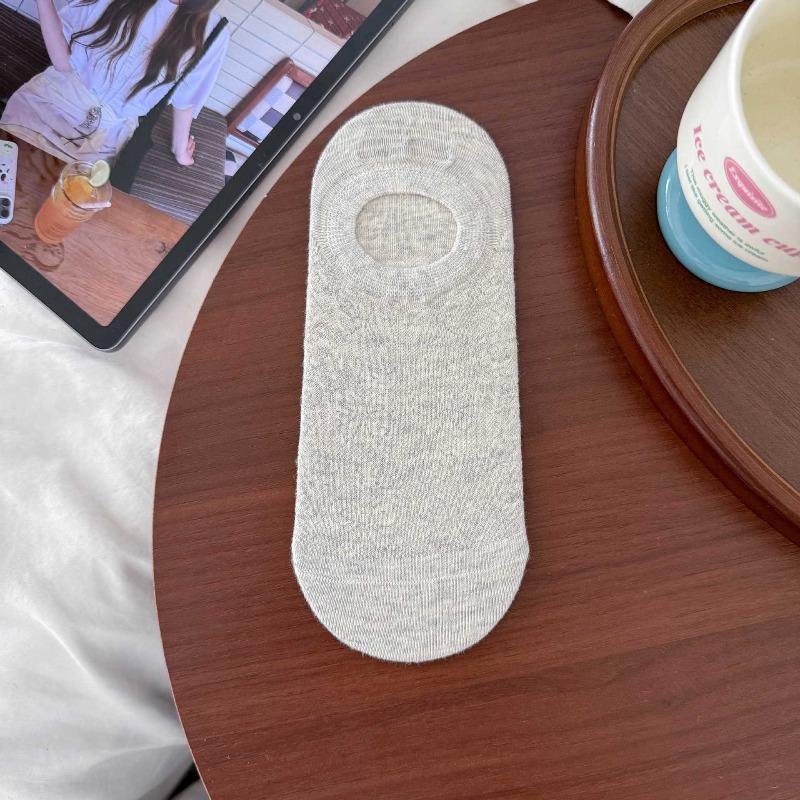 Summer Lightweight Patterned Butterfly Knot Mesh Boat Socks with Anti-slip and Invisible Cotton Lining, Shallow-cut Socks for Women