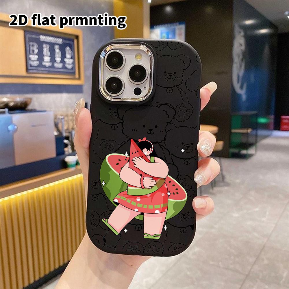 Phone Case: 2D Flat Design Suitable for iPhone 18 17 16 15 14 13 Pro Protective Case, Couple Style, Cartoon Girl, Christmas and Halloween Gifts
