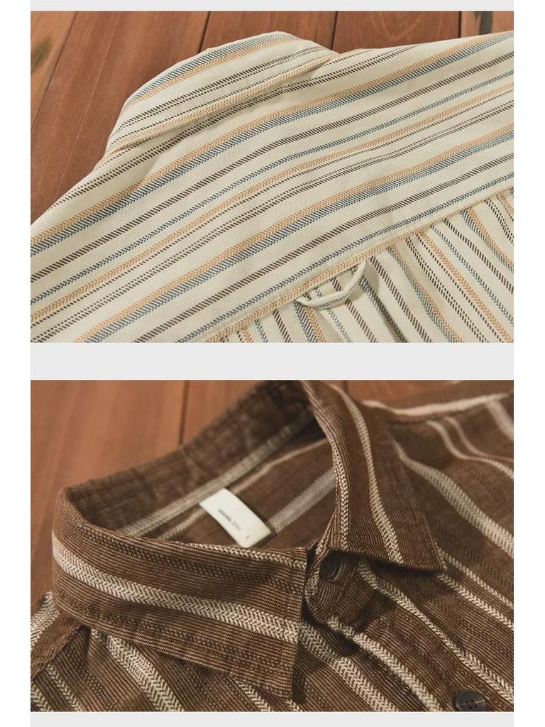 Men's Z221 Striped Long Sleeve Casual Shirt