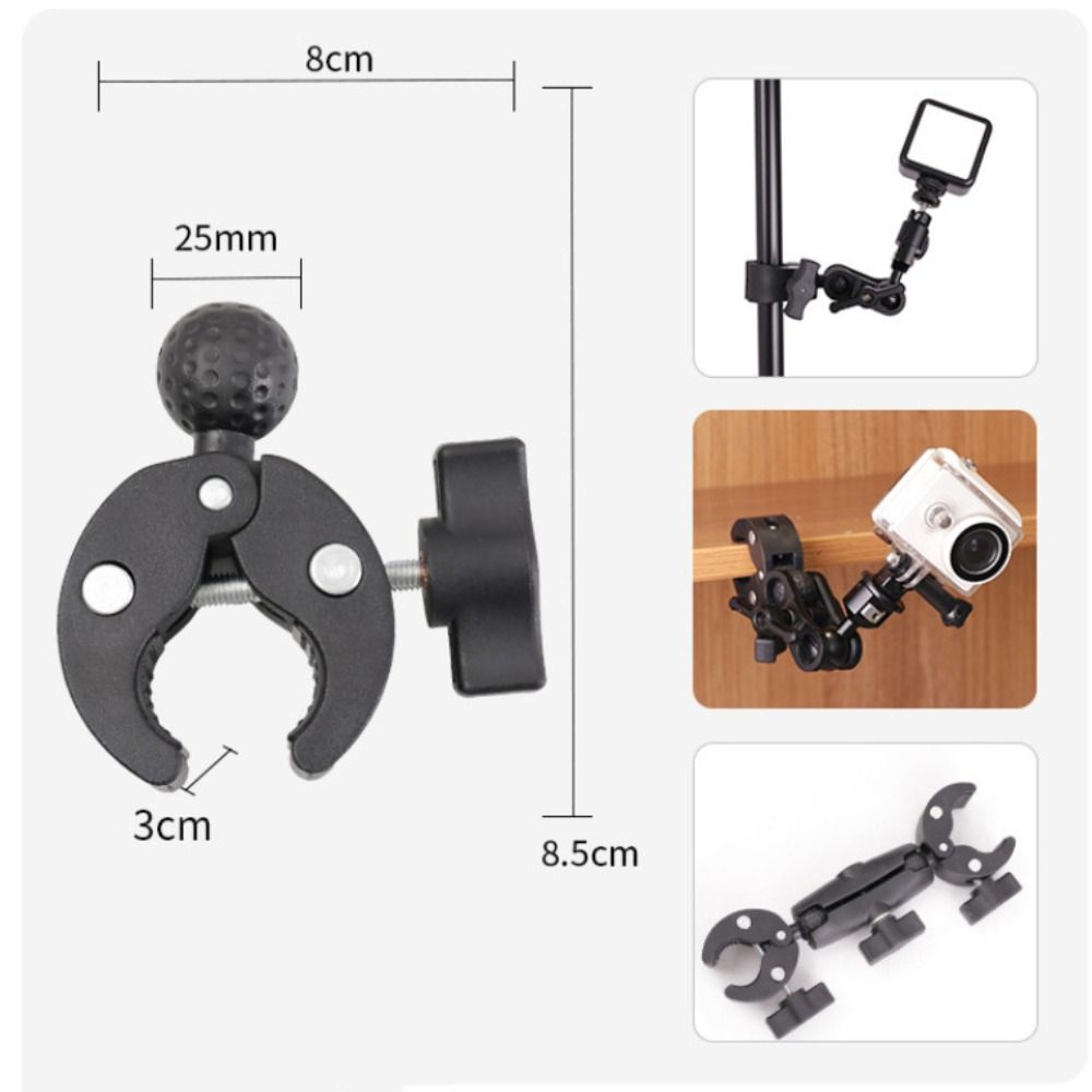 Quick Release Camera Mounts Clamps Adjustable 360° Rotation Camera Handlebar Mount Universal Ball Mount Adapter