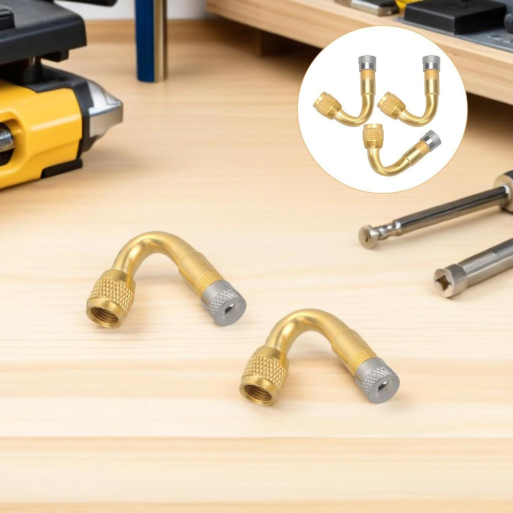 3pcs Tire Valve Extension Fitting Multi-Functional Valve Stem for Cars Motorcycles and Rvs and Easy to Use Tight Spaces