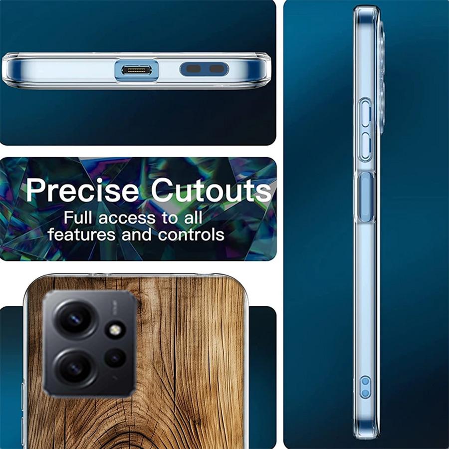 Wood Textures Phone Case For Redmi 12 13C 12C 15C 9 10 10C Note 13 Pro Plus 14 15 Pro 9T 9C 9A TPU Soft Cover Clear Cell Cases S