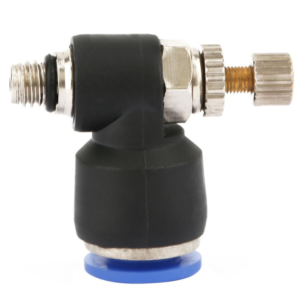 2pcs Tube Air Flow Speed Controller Pipe Pneumatic Fitting Regulator Valve(SL6 M5)