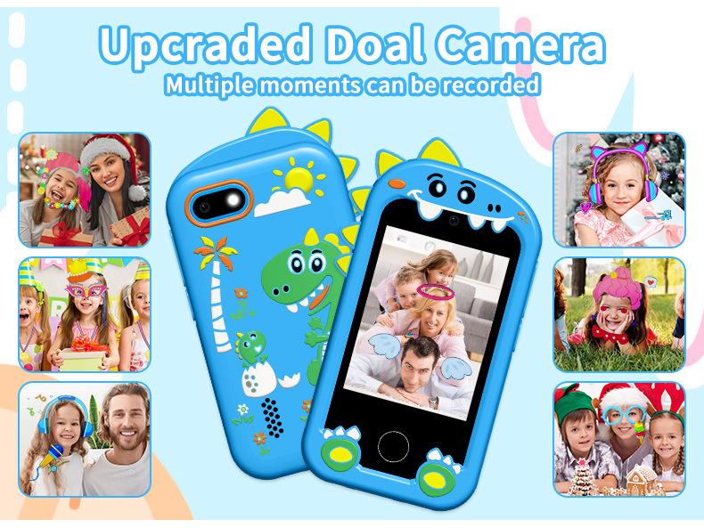 Einhorn Dual-Kamera Pädagogisches Touchscreen-Telefon für Kinder - Frühes Lernen und Weihnachts-Edition