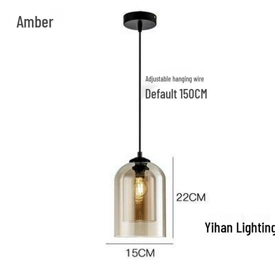 Nordic Modern Pendant Light – Minimalist Glass Fixture for Coffee Shops, Bedside, Bar Counters