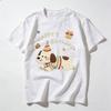 Adult and Childrens Cute Pet Dopamine Healing Series Multiple Pure Cotton Tshirts Couples and Parentchild Birthday Surprise
