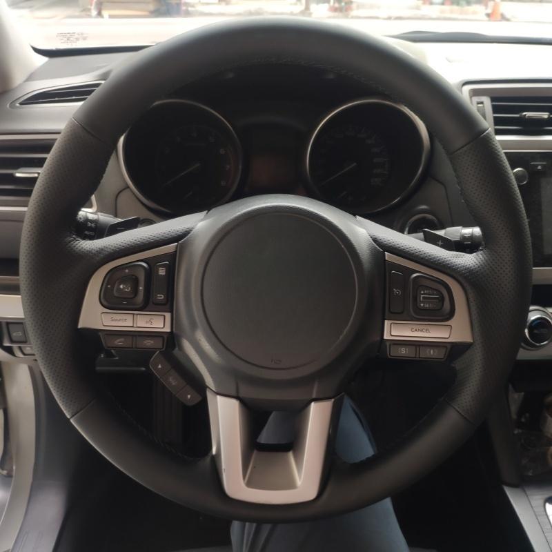 Car Steering Wheel Cover Microfiber Leather For Subaru Legacy Outback XV Forester 2015 2016 Car Interior Car Styling
