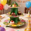 Themed Three-Layer Paper Cake Stand Birthday Cake Dessert Ornament Party Decoration