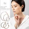 LOKUMI 3 sizes and 3 colors to choose made in hoop K24 Earrings, from, Japan, earrings, hypoallergenic, one-touch, catchless, large, small, large,