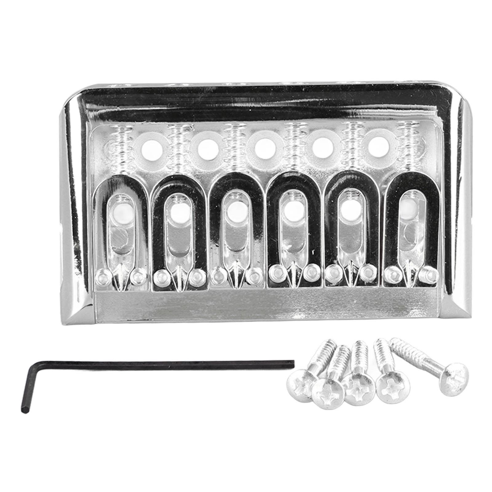 

Фиксированный хардтейл гитарный бридж U-образный седловой бридж Замена Металлический бридж для струн электрогитары серебряный