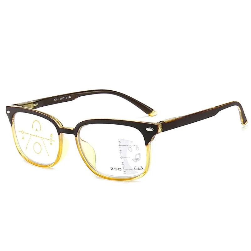 Large Frame Multifocal Reading Eyeglasses Women Men Progressive Far Near Sight Glasses Clear Lens Computer Presbyopia Glasses