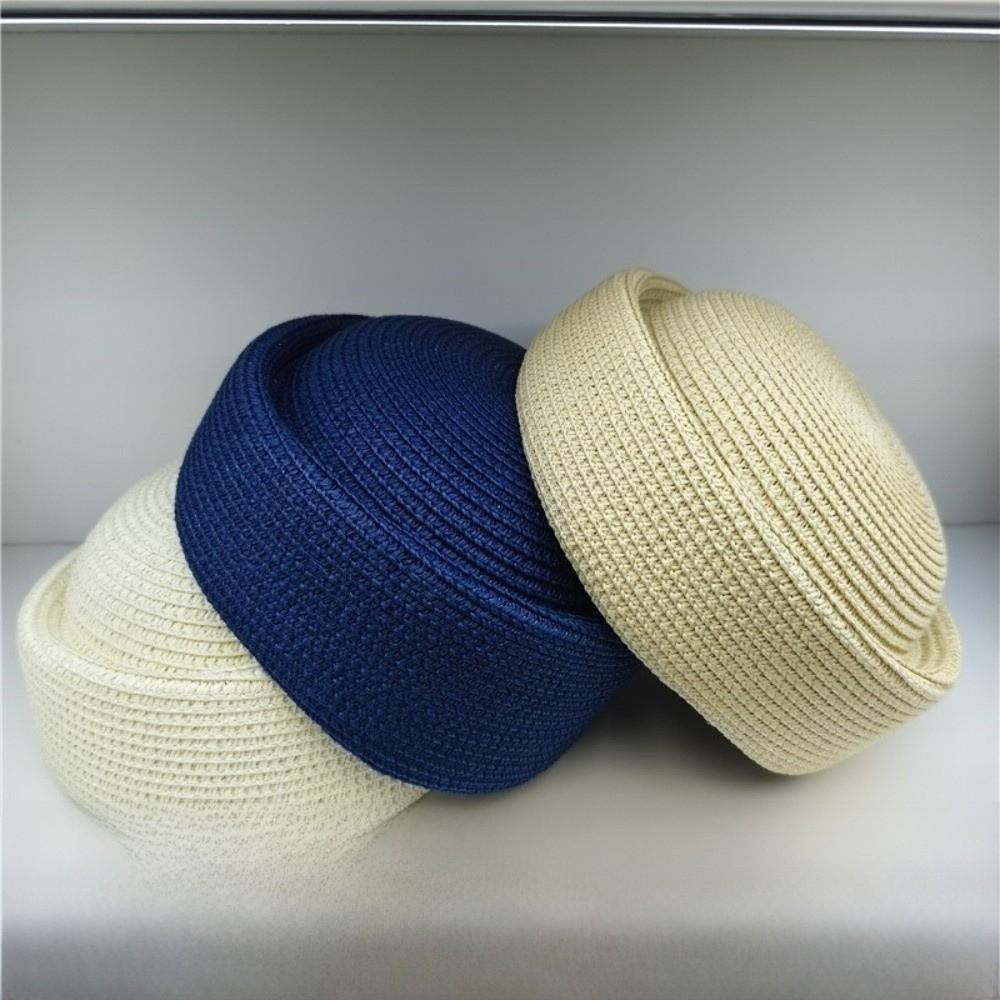 Retro Style Painter Beret Artistic Design Woven Straw Hat Elegant Straw Sun Hat Women