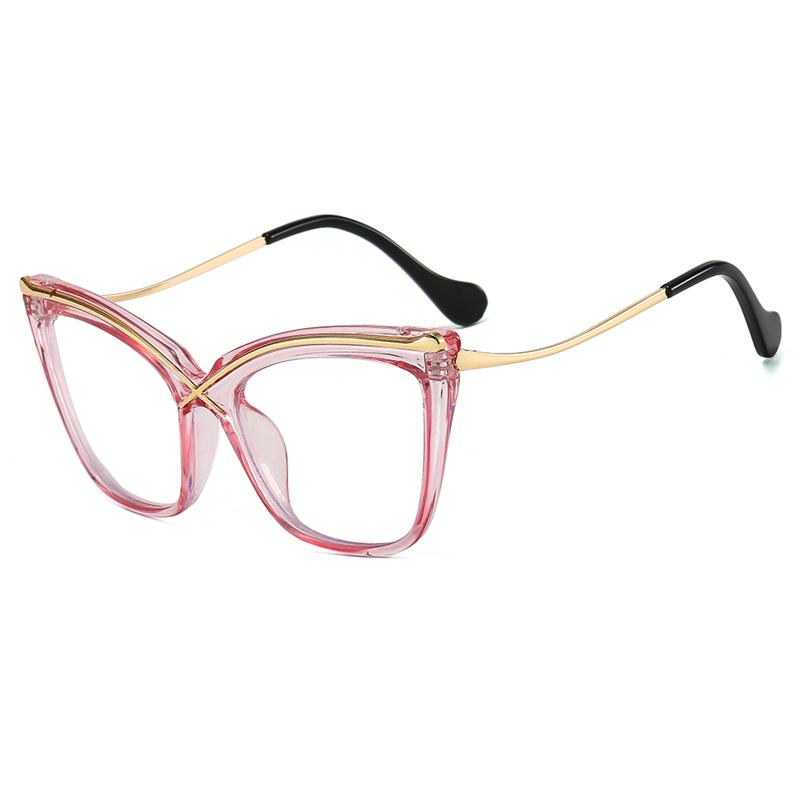 

Vintage Oversized Flower Cat Eye Glasses Women Blue Light Blocking Prescription Myopia Corrective -6 to 0 0