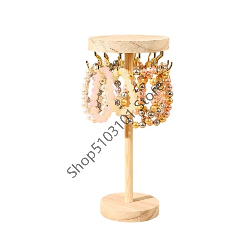 Jewelry Display Holder Necklace Earrings Bracelets Display Stand Desktop Jewelry Storage Rack With Hooks