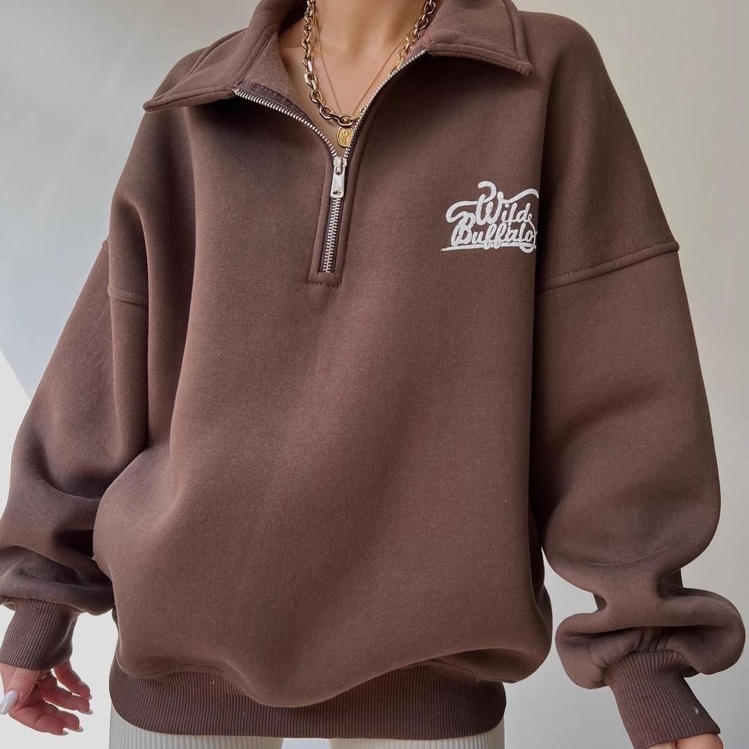 BITCED Plus Флисовый принтованный джемпер с длинными рукавами Осенне-зимний флисовый свитер S 1980₽