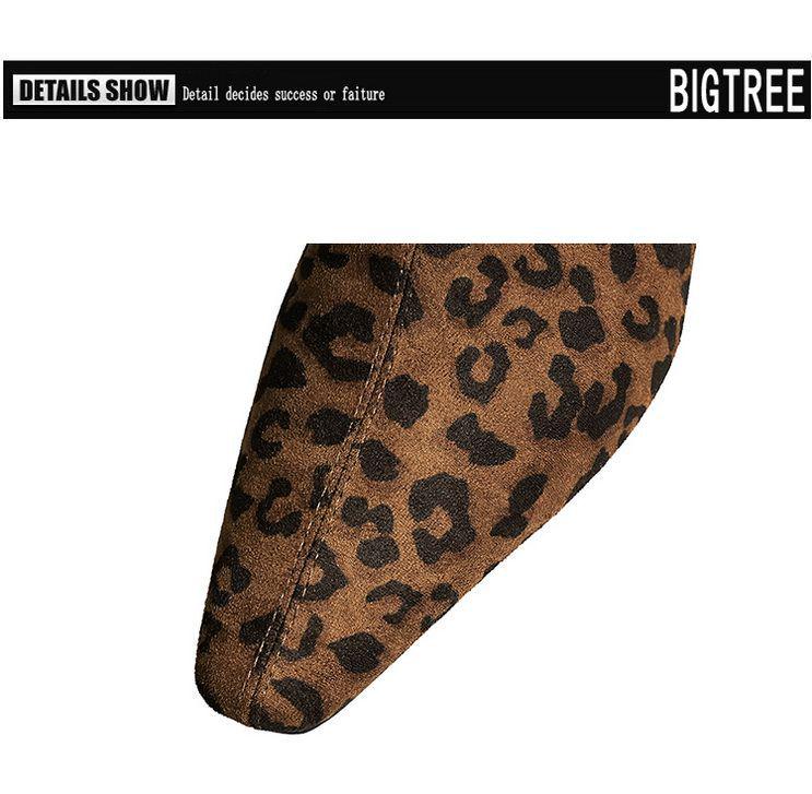 European Leopard Print Women's Ankle Boots - Sexy Wedge Heel with Back Zipper for Autumn and Winter