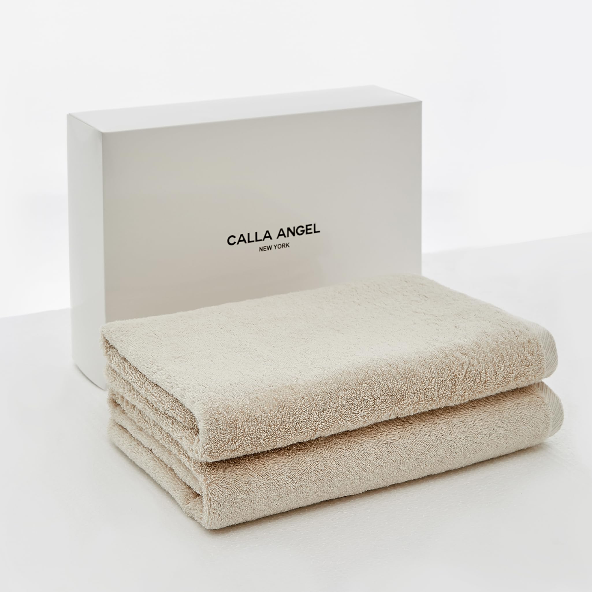 

Calla Angel New York Египетский штапель GIZA86 Роскошный банный набор из очень рыхлых однотонных полотенец, 2, Аква 60 х 120 Бежевый [100% Хлопок Экстра-Длинноволокнистый]