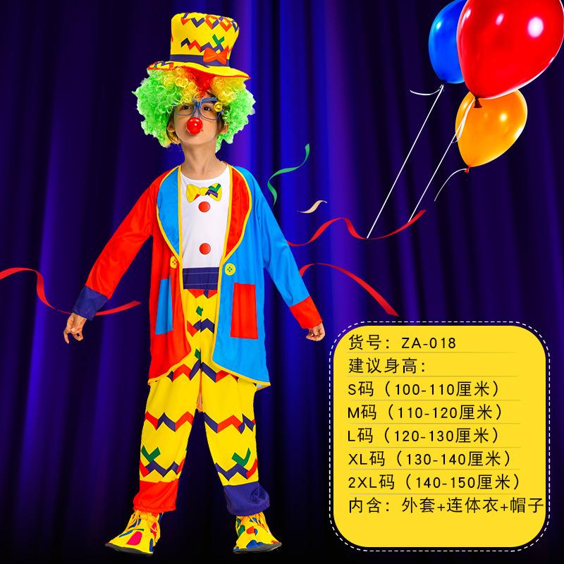 Kinder Clown Bühne Kostüm Kindergarten Aktivität Junge Mädchen Halloween Cosplay Outfit