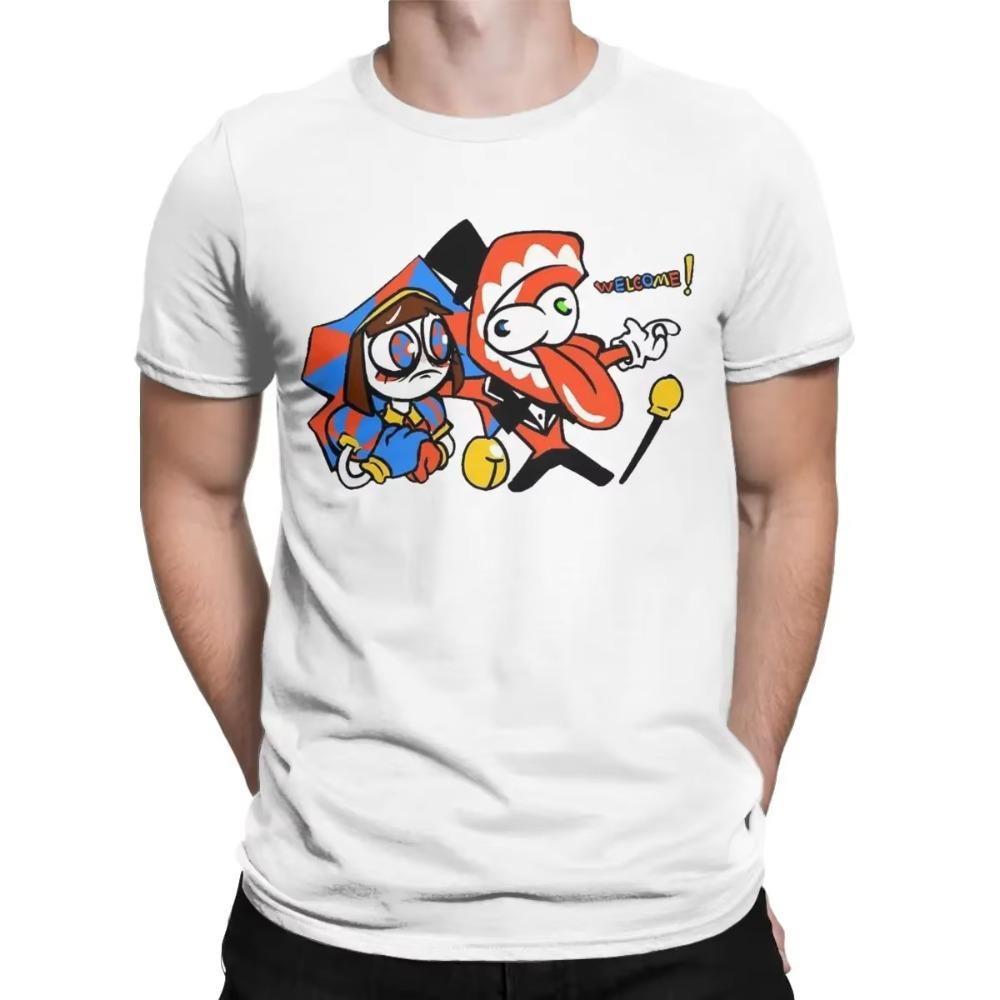 Pánské triko The Amazing Digital Circus Pomni Jax Caine Zooble Bubble Bavlněné oblečení Legrační trička s výstřihem trička 4XL 5XL