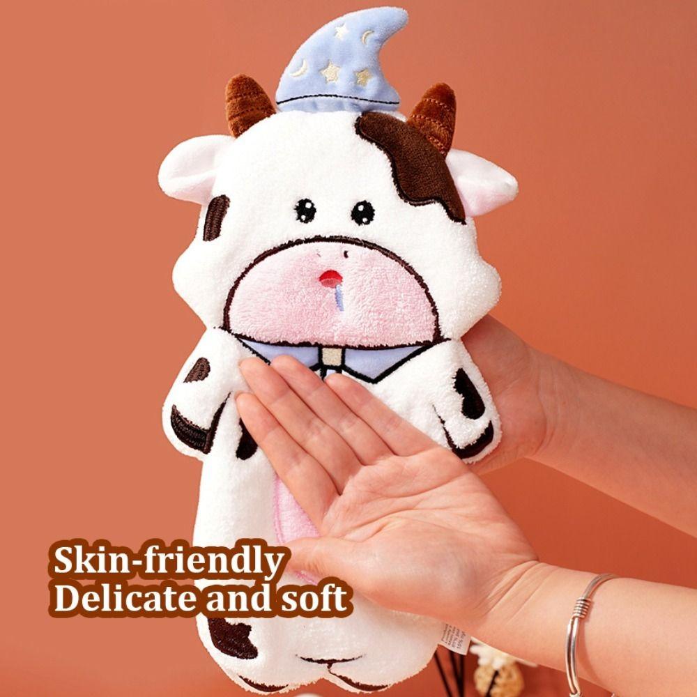 Thickened Animal Hand Towel Quick Drying Water-absorbing Bathroom Kerchief No Shedding Hanging Toilet Handkerchief Household