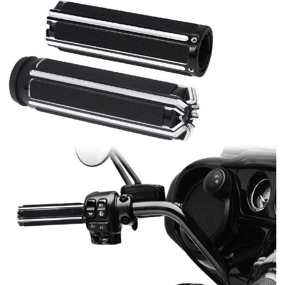 HDBUBALUS 1" Electronic Throttle Defiance Handlebar Grips 25mm Hand Grips Fit for Harley Touring Street Glide Road King Road Glide Electra Glide