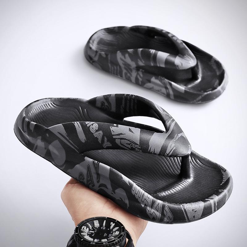 

Summer men s flip-flops indoor and outdoor casual versatile foot-pinching comfortable slippers trendy thick-bottomed beach seaside sandals 36