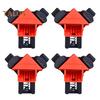 Convenient Woodworking Right Angle Clamp Red Plastic Clip-on No Assembly Durable Secure Grip Corner Clamp Carpentry Tool Set