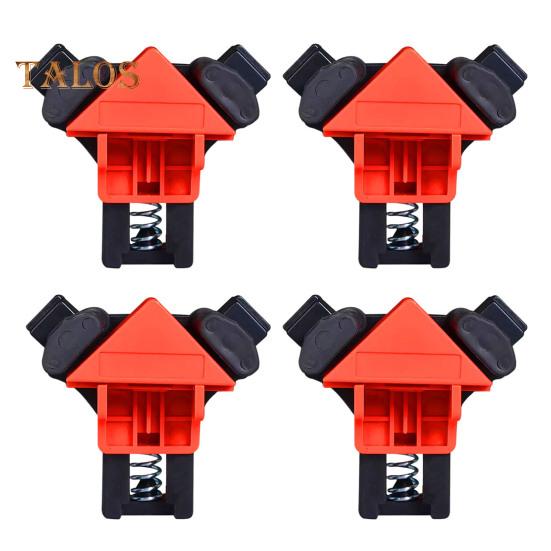Convenient Woodworking Right Angle Clamp Red Plastic Clip-on No Assembly Durable Secure Grip Corner Clamp Carpentry Tool Set