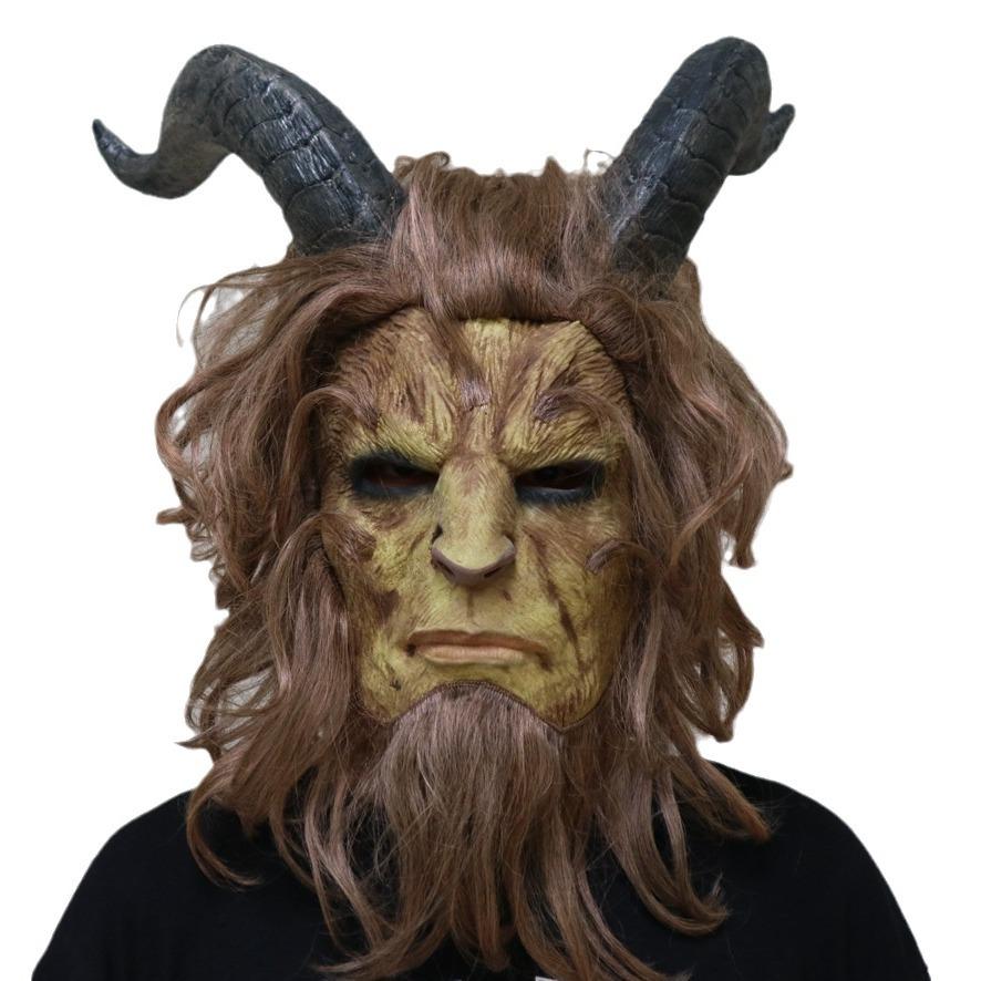 Beauty and the Beast Headgear Halloween cospaly Movie and TV Prince Beast Mask Horror Performance Costume Prop
