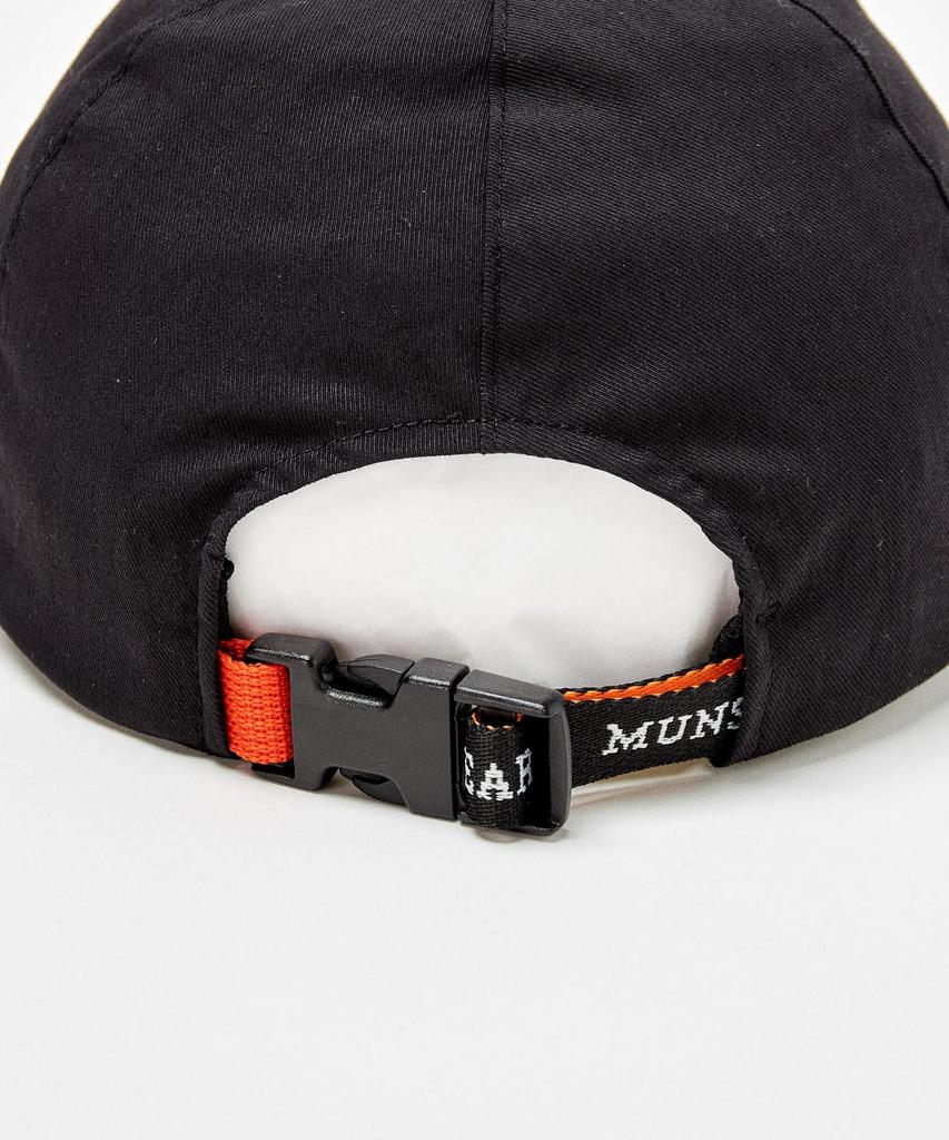 [Munsingwear] Cap with Logo Print, 3D Embroidery, Sweat-wicking, Quick-drying, One-touch Buckle, Golf, MG5SCP20M, Men's, BK00 (black)
