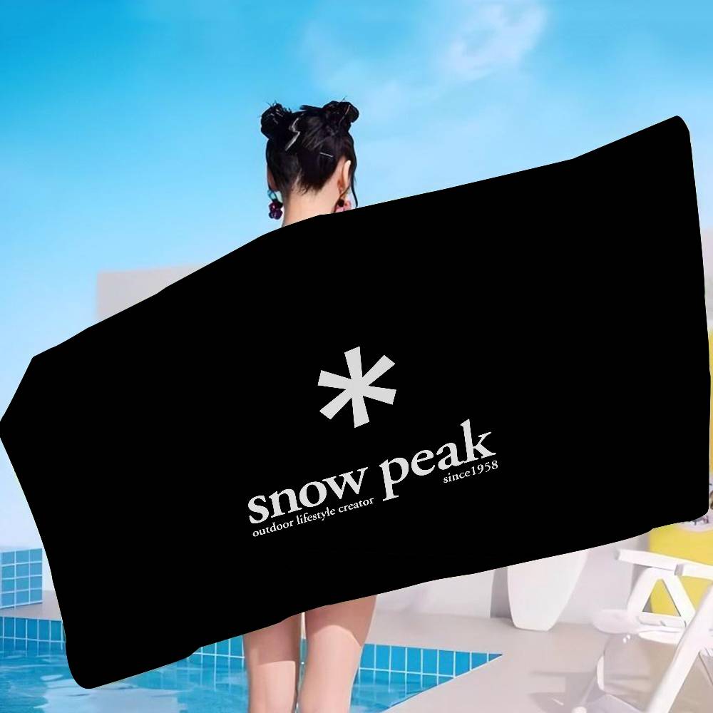 Fashion Cool S-Snow P-Peak Logo Microfiber Beach Towel Absorbent Quick Dry Soft Yoga Swimming Resort Mountain Climbing Towel
