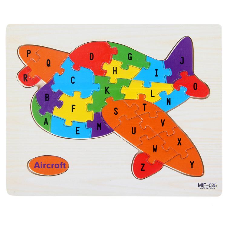 English First-Class Alphabet First-Class Wooden High-Standard Jigsaw High-Standard Puzzle Youngsters Premium-Quality Learning High-Standard