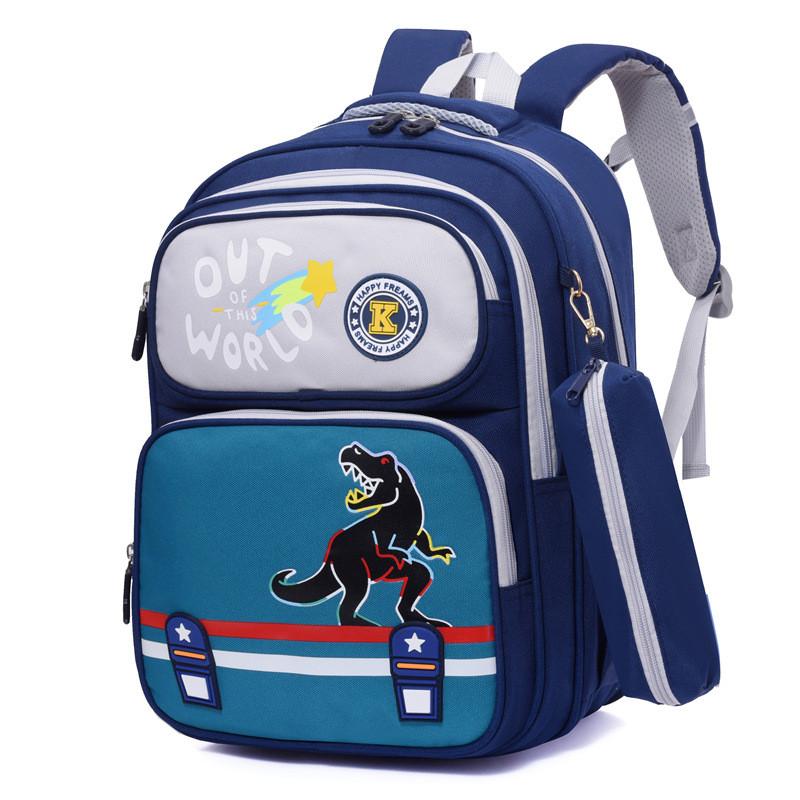 Versatile Unisex School Backpack For Elementary Students With Cool Color Block Design Options Navy Green