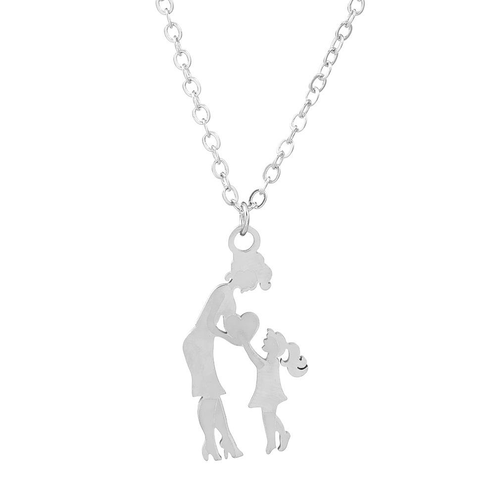 New product factory direct sales Mama mother stainless steel letter necklace Mother's Day jewelry women's wholesale
