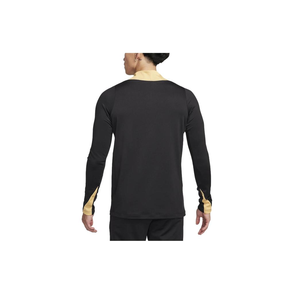 Nike Colorblock Stehkragen Halb-Zip Casual Langarm T-Shirt Herren Tops Schwarz FN2404-011