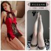 Sexy Lace Seduction Deep V Vintage Cheongsam Pajamas Hot Uniform Seduction Set