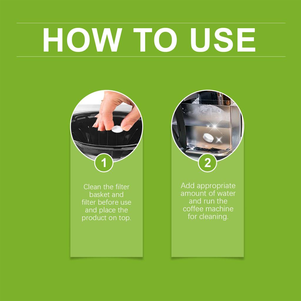 10Pcs/Bottle Automatic Coffee Maker Maintenance Cleaning Tablets Dissolves Oil Deposits Prevents Machine Blockage