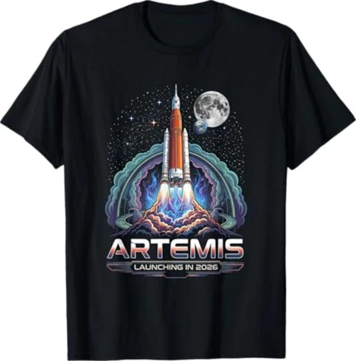 Artemis Ii 2026 Rocket Launch Mission To The Moon Artemis 2 Tshirt S