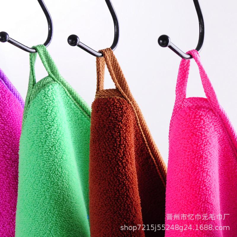 Hangable High-density Coral Fleece Multi-functional Cleaning Towel Absorbs Water Without Shedding Hair, Kitchen and Household