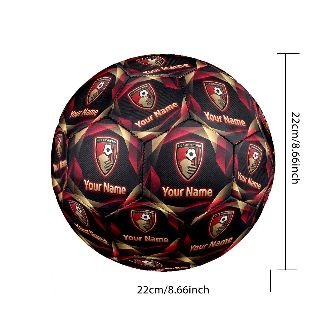 Size 5 Football Custom Name Text, Outdoor Training Soccer BallBournemouth Football
