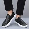 Fashion Round Toe Hollowed Out Men's Leather Shoes Thick Platform Mesh Adults Classic Original Retro On Sale Common Pu Male Casual Shoe