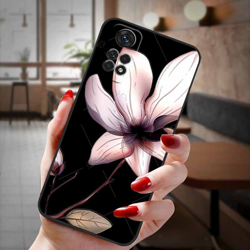For POCO X4 Pro 5G Case 3D Emboss Flower Relief Phone Cases For POCOX4 Pro 5G 2022 Silicon Cover X 4 Pro X4Pro Funda Capa Para