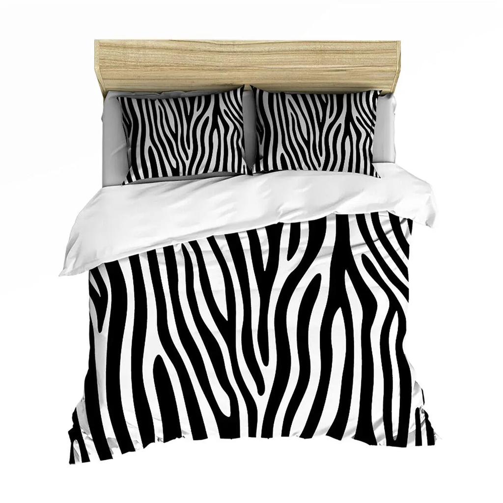 Colorful Zebra Print Duvet Cover For Kids Girls Teens Beautiful Colorful Animals Theme Bedding Graphic Graffiti Art Decorative