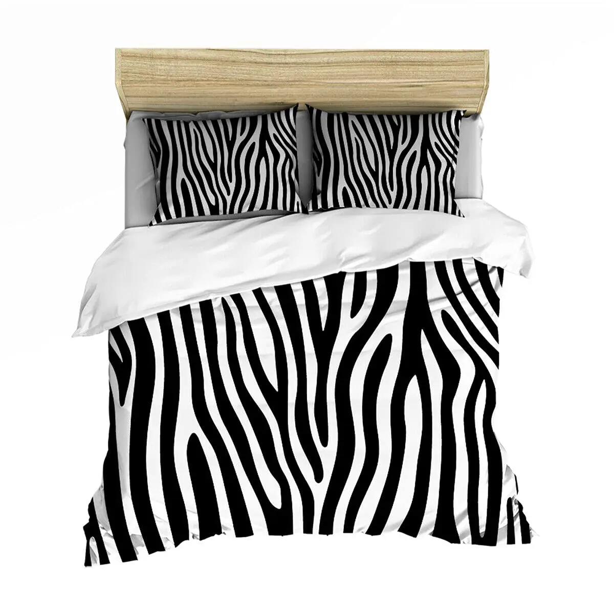 

Comforter Colorful Zebra Print For Kids Girls Teens Beautiful Colorful Animals Theme Bedding Graphic Graffiti Art Decorative Comforter (quilt)-EU Single(135*200cm)3pcs