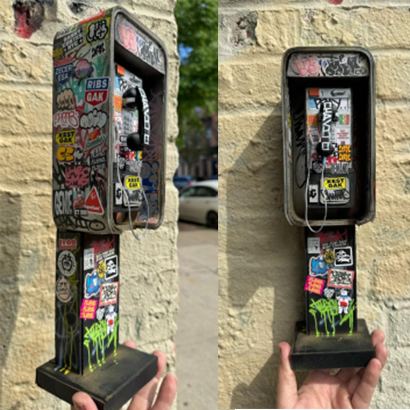 

Миниатюрный американский таксофон в 1:Масштаб 1/12 для демонстрации фигурок/игрушек One Size