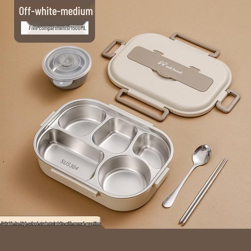 Stainless Steel 5-Compartment Kids Lunch Box