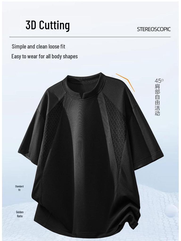 2026 Men's Summer Sports Casual Suit: Short Sleeve T-shirt & Five-Point Pants Set